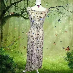 Boho Coquette American Eagle Baby Pink Floral Maxi Dress